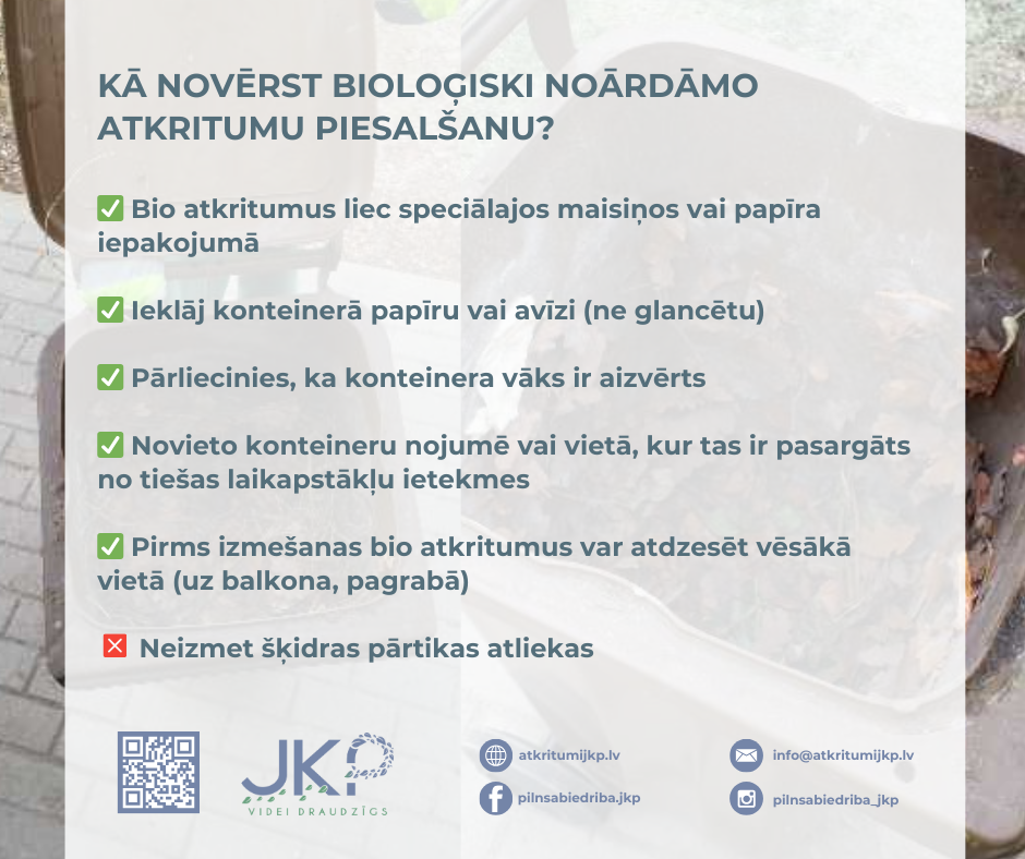 Bio atkritumu sasalšana